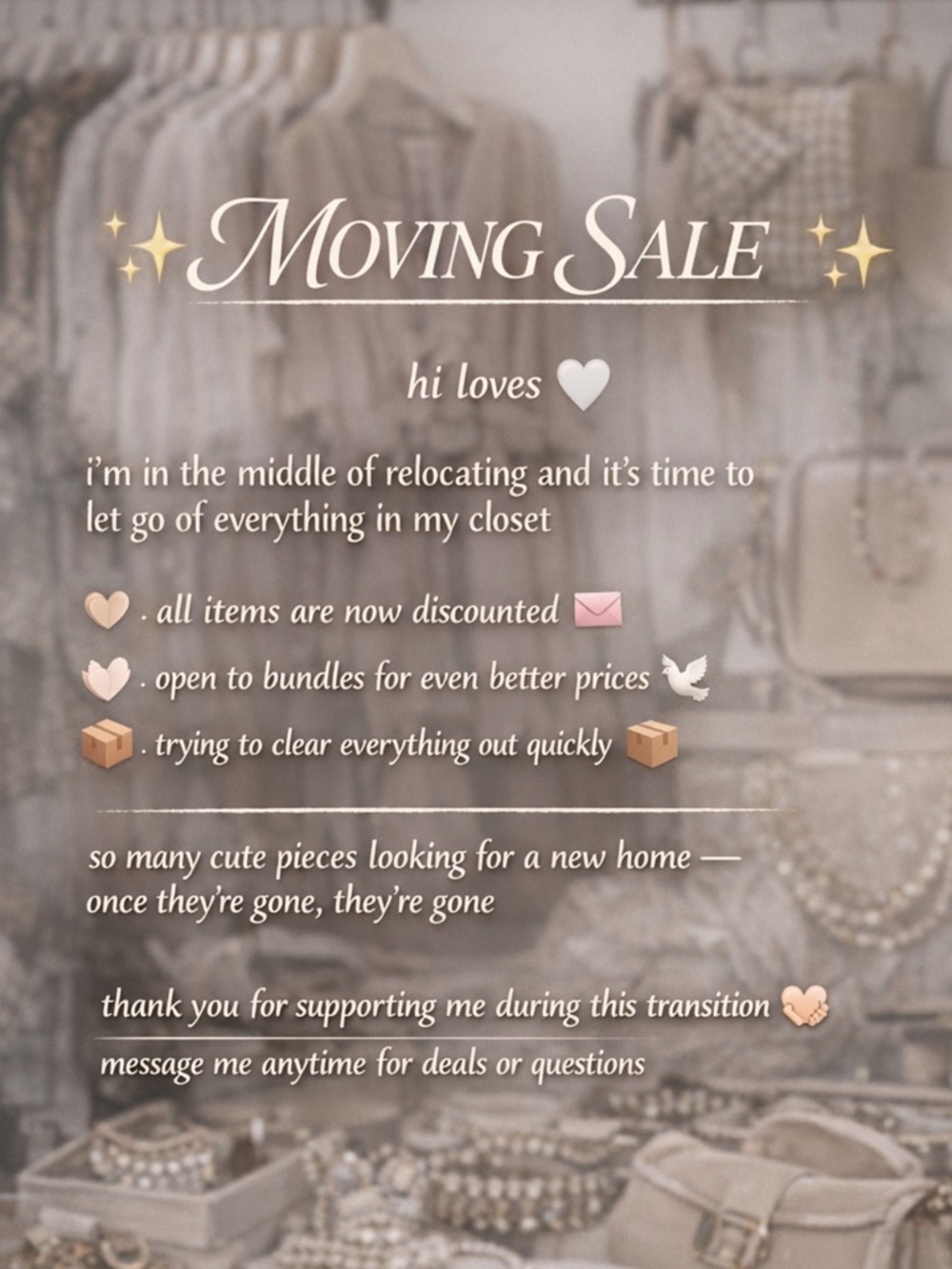 Moving Sale!!